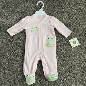 Baby Girl Frog Footie
